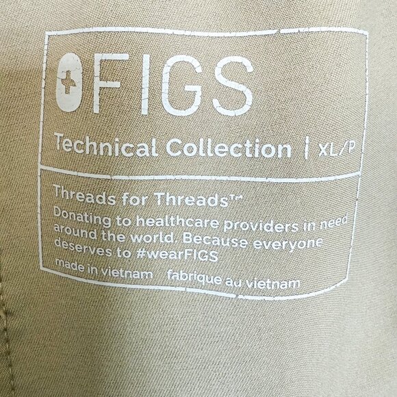 Figs  Zamora Technical Collection Jogger Scrub Pants Women's XL Tan MedicalCore - Picture 7 of 9